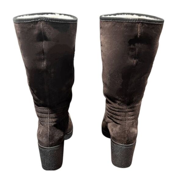 COLE HAAN Air G-Series Waterproof Leather Fur Lined Boots Size 6B - Picture 5 of 8